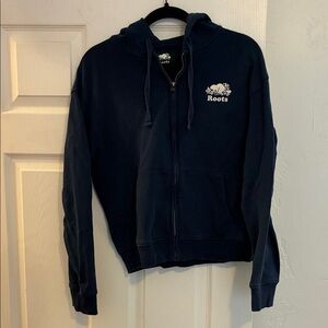 Roots Dark Blue Hoodie with Logo